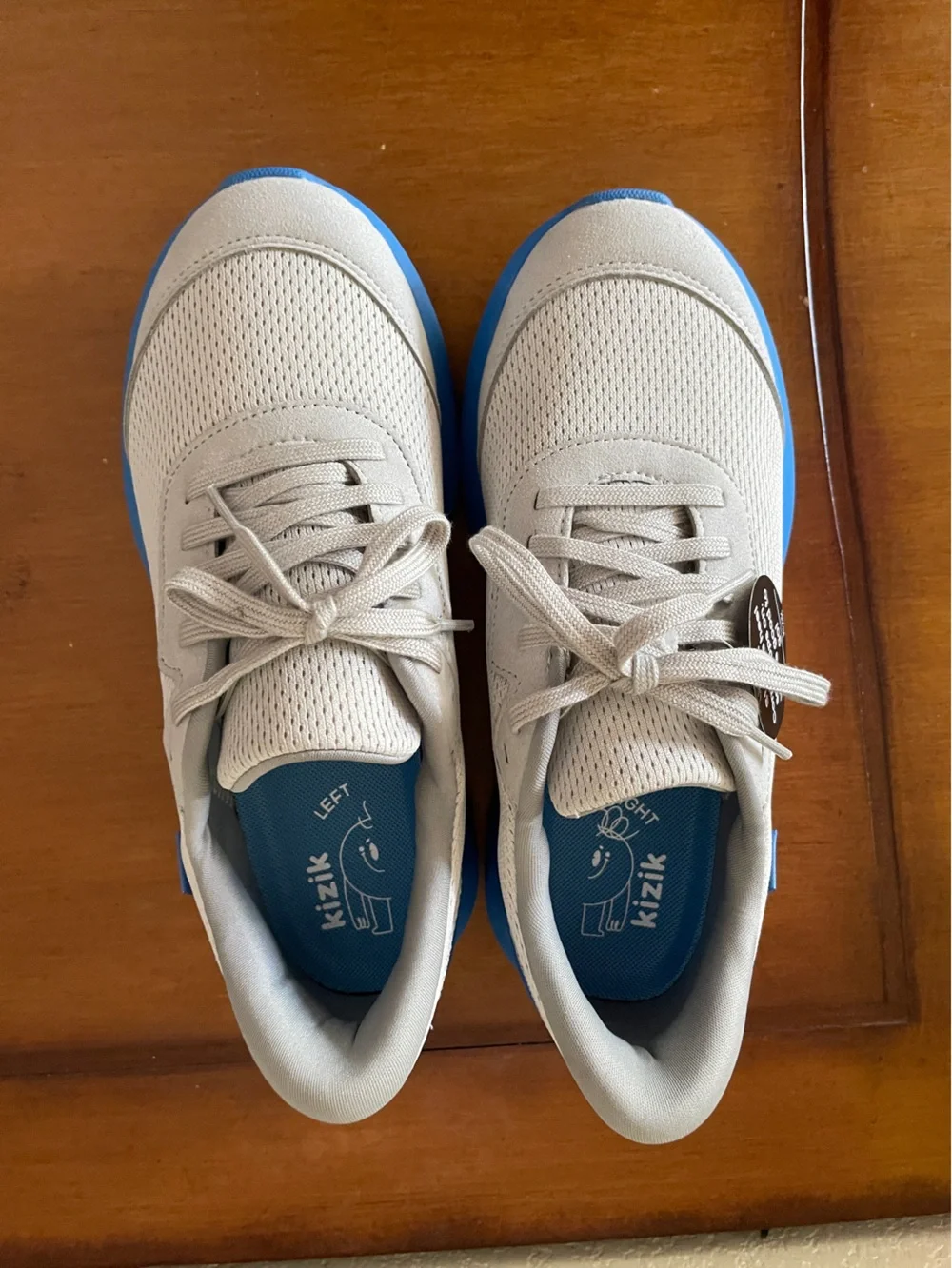 KIZIK Kids Athens 2 Hands-Free Grey & Blue Mesh Size 5 Youth